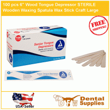 100 Pcs Sterile 6 Inch Wood Tongue Depressor Large Wooden Waxing Spatula Wax Stick Craft